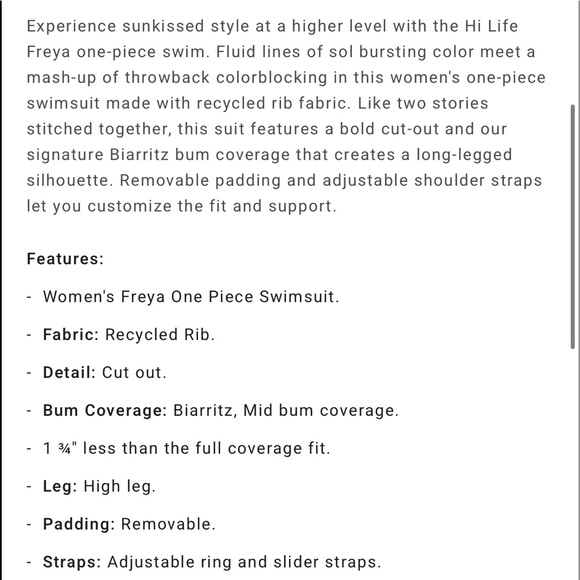 🌴BILLABONG🌴 Hi Life Freya One Piece Swimsuit - Picture 13 of 13